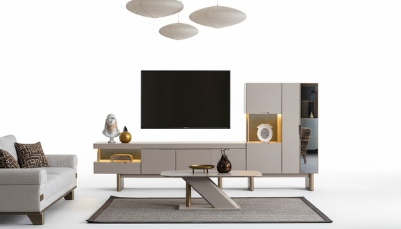 TV-Ablage Wohnwand HiFi-Schrank Fernsehmöbel TV-Kommode Fernsehtisch TV-Stand