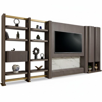 TV Möbel Set Multifunktionswand Medienwand rtv wand Fernseher Lowboard sideboard