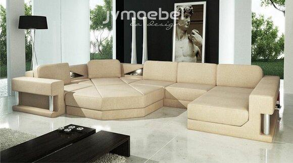 Ecksofa Polster Sitz Stoff Couch Sofas Couchen U Form Wohnlandschaft Möbel Neu
