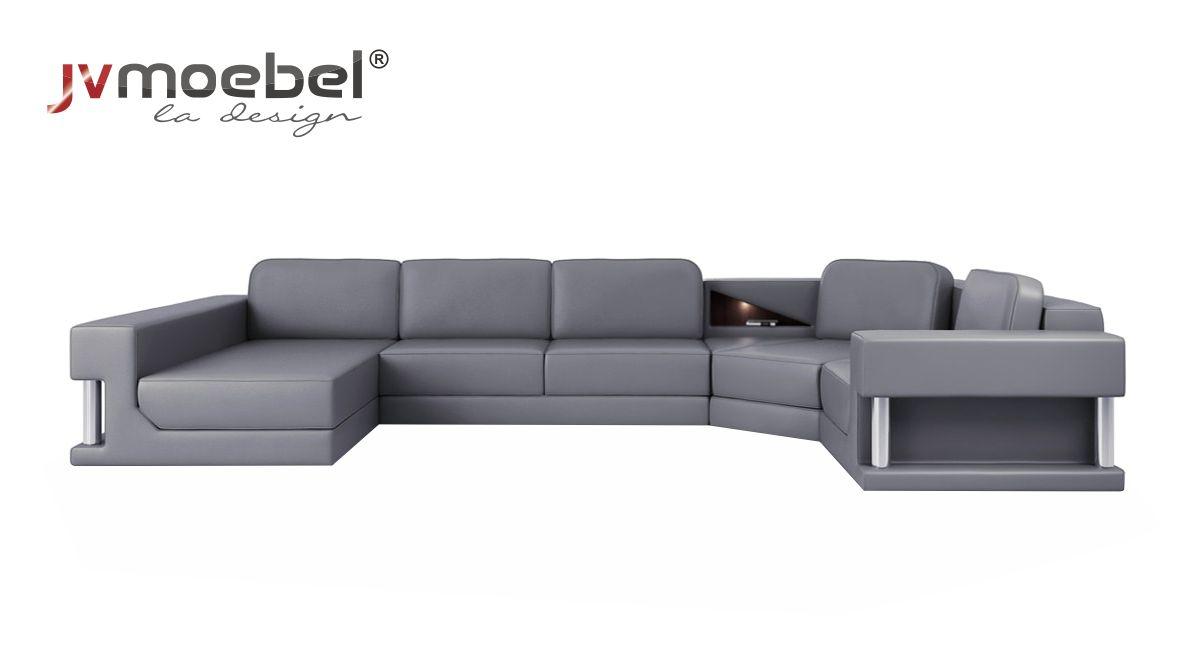 Wohnlandschaft U Form Eck Sofa Couch Polster Ecke Leder Sofa Couchen Möbel Neu