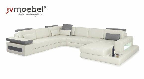 Designer Wohnlandschaft Sofa Couch Ecksofa Polster Wohnlandschaft U-Form