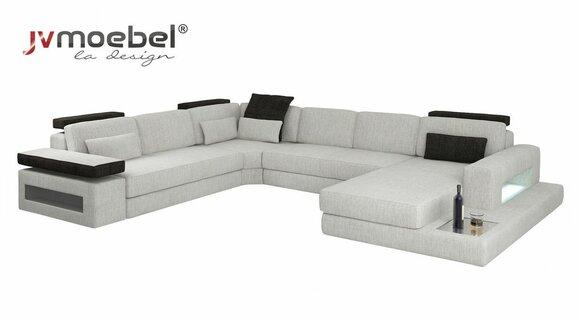 Textilsofa Couch Wohnlandschaft U-Form Design Modern Sofa Eck Sofas Design