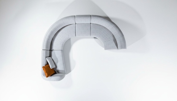 U-Form Sofa Couch Wohnzimmer Wohnlandschaft Ecksofa Design Polster Textil