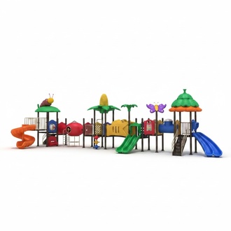 Unterhaltung für Kinder Spielplatz aus Kunststoff Spielturm mit Rutschen