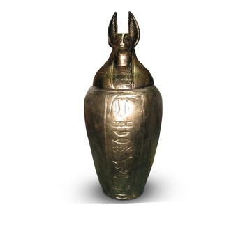 Urne Ägypten Schakal Anubis Statue Skulpturen Ägyptische Statuen Figuren