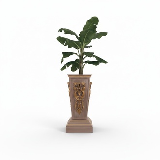 Vasen Blumen Ständer Vase Ständer Massiv Holz Barock Rokoko Italienisches Design