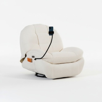 Verstellbarer Luxus Sessel Relax Lounge Kino Polster Drehbar Liege Textil