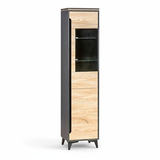 Vitrine Anrichte Schrank Regal Modern Stil Wohnzimmer Kollektion Wandschrank