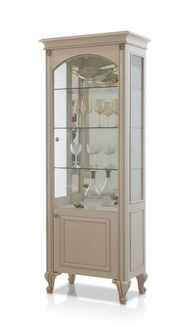 Vitrine Glasschrank Holz Schränke Wohnzimmer Vitrinen Italienische Luxus