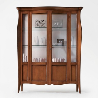 Vitrine Schränke Vitrinen Schrank Holz Wohnzimmer Klassischе Anrichte