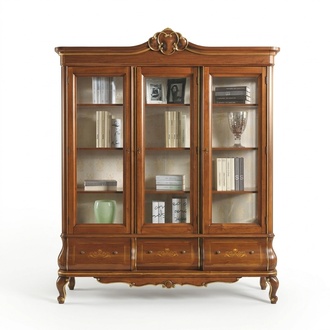 Vitrine Schrank Bücher Regal Holz Anrichte Klassische Italienische Möbel Regale