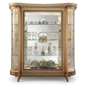 Vitrine Schrank Vitrinen Wohnzimmer Schau Schränke Design Italienische Möbel Neu
