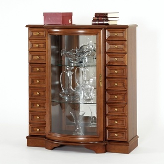 Vitrine Schubladenschrank Glasvitrine Schaukästchen Glasschrank Regalvitrine