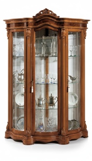 Vitrinen Glas Schrank Vitrine Wohnzimmer Holz Anrichte Italienische Möbel Regal