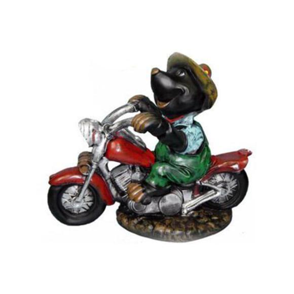 Maulwurf Figur Design auf einem Motorrad Skulptur Dekoration Neuheit