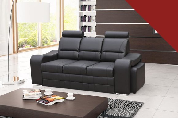 Schlafsofa Klappcouch 3-Sitzer Schlaffunktion + Bettkasten Couch Sofa