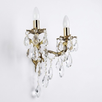 Wandlampe Wandleuchten Wandleuchte Lüster Wand Lampen Silber Kristall