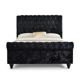 Wandpaneel Bett Paneel Chesterfield Polster Betten Schlafzimmer XXL Big