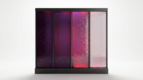 Wandpaneel mit Wasserblasen LED Wasserwand Designer Wasser Wand