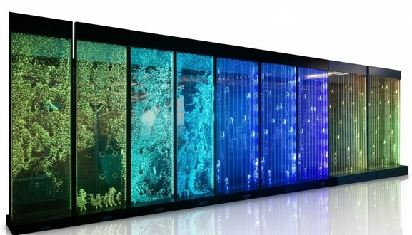 Wandpaneel Wasserblasen LED Wasserwand Designer Wasser Wand
