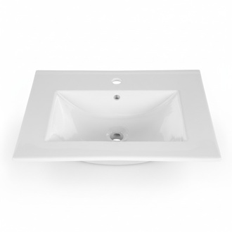 Waschtisch Einbauwaschtisch Waschbecken 60 x 46 cm weiss Badezimmer