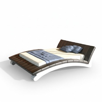 Wasserbett Komplett Lederbett Polsterbett mit Matratze Neu IRINA Bett Betten
