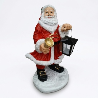 Weihnachtsmann Figur Statue Aussenleuchte Dekoration Nikolaus Skulptur