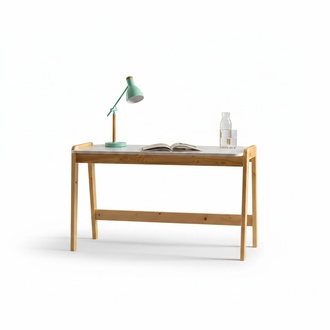Weiß-Beiger Schreibtisch Designer Bürotische Computertische Holz Möbel