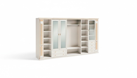 Weiße Stilvolle Kleiderschränke Schlafzimmer Luxus Holz Möbel Eckschrank