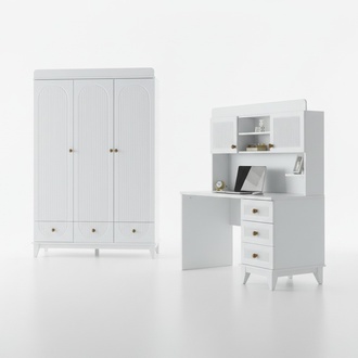 Weißer Kinderzimmer Schrank Schreibtisch Kleiderschrank Luxus Holz Schränke Neu