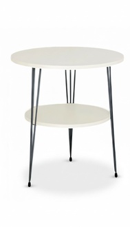 Design Couchtisch Rund mit Ablage