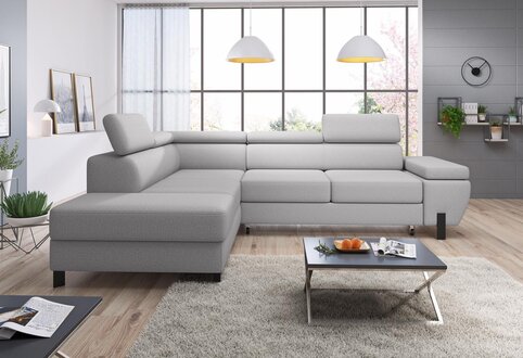 Wohnlandschaft Eck Polster Bettfunktion Design Modern Ecksofa L-Form Sofa Neu
