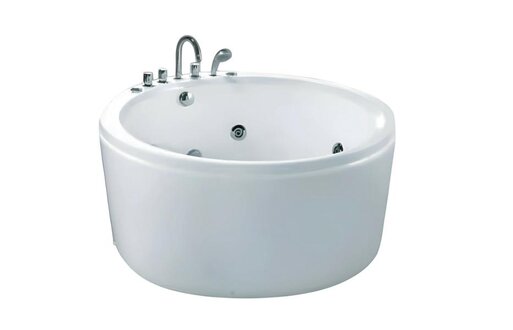 Rundwanne Designwanne Whirlpool Komfortwanne Massagewanne Bad 145x145 cm