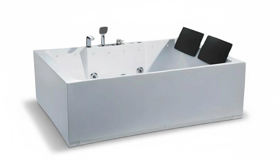Whirlwanne Hydromassagewanne Whirlpool Blubberbad Spa-Bad Sprudelbad 180x120 cm