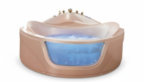 Whirlwanne Whirlpool Blubberbad Hydromassagewanne Spa-Bad Sprudelbad 165x165 cm