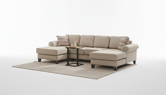 Wohnlandschaft Ecksofa U-Form Couch Sitz Polster Sofa Möbel Sofas