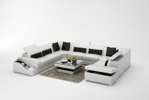 Wohnlandschaft Moderne Ecksofa Couch Polster Eckgarnitur Sofa Eck Garnitur + USB