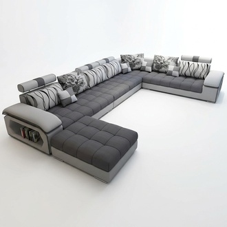 Wohnlandschaft Textil Sofa Couch Polster Couchen Sofas U Form designer Garnitur