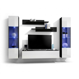 Wohnwand Holz Wohnzimmer Möbel TV Ständer Moderne Design Wand Regale