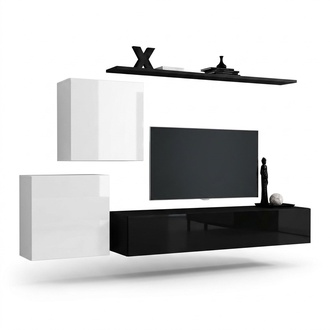 Wohnwand Holzmöbel Komplett 4tlg Luxus Neu 2x Wandschrank TV Ständer Design