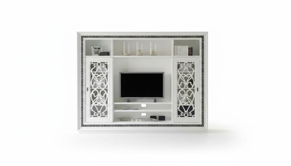 Wohnwand Luxus Schrankwand Schrank Modern Möbel Wohnzimmer rtv Holz