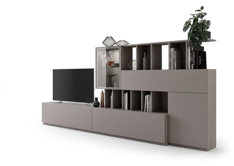 Wohnwand Schrank TV-Schrank Wohnzimmer-Set Anbau Wand Wohnwände Schrankwand