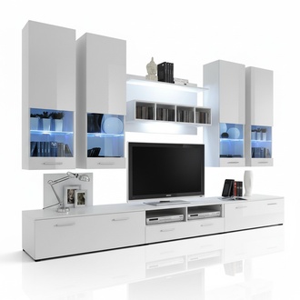 Wohnwand tv Ständer Sideboard Designer Modern Wohnzimmer Regale Holz Neu