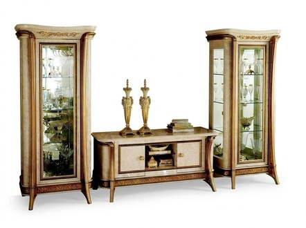 Wohnwand Vitrine Kommode Schrank sideboard Barock Rokoko jugendstil