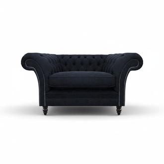 Wohnzimmer Blau Designer Sessel Chesterfield Polstersessel Einrichtung
