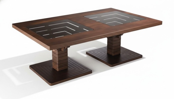 Wohnzimmer Couchtisch Rechteckig Holzmöbel Beistelltisch Sofatisch Braun