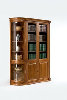 Wohnzimmer Komplett Glasvitrine Eckvitrine Stilvoller Bücherregal Möbel Set 2tlg