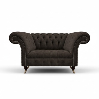 Wohnzimmer Luxus Chesterfield Sofa Couch Zweisitzer Designer Textil Neu