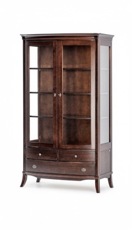 Wohnzimmer Möbel Klassische Holz Glas Vitrine Glasschrank Schrank Vitrinen Neu