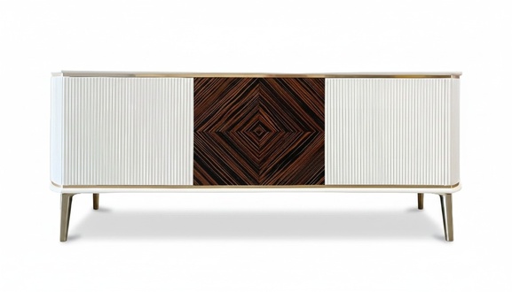Wohnzimmer rtv Lowboard tv Ständer Holz Weiß Wohnwand Modern Fernseher